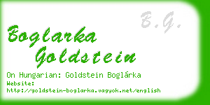 boglarka goldstein business card