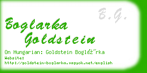 boglarka goldstein business card